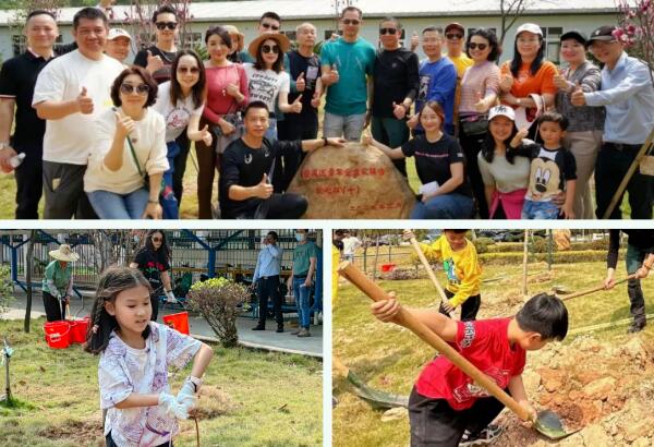 植樹(shù)活動(dòng)現(xiàn)場(chǎng)場(chǎng)景